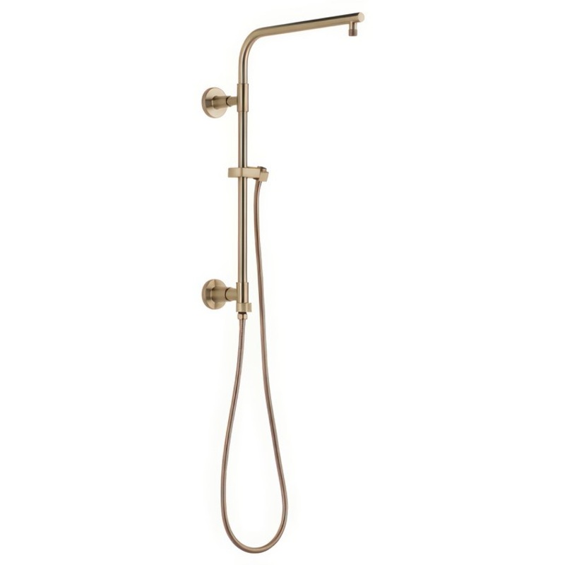 Shower Column Emerge Universal Showering Components Round Contemporary Lumicoat Champagne Bronze 18 Inch