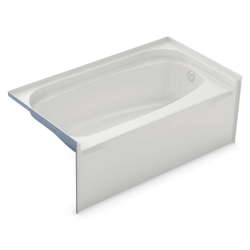Whirlpool Tub 59-3/4 x 32 x 19-1/8 Inch Alcove Right Drain White Rectangle