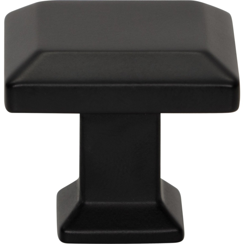 Atlas Homewares Sweetbriar Lane Square Knob 1 1/4 Inch Matte Black