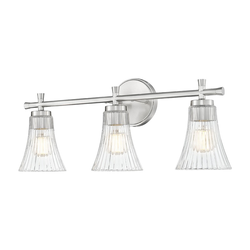 Belle 3-Light Vanity Brushed Nickel
