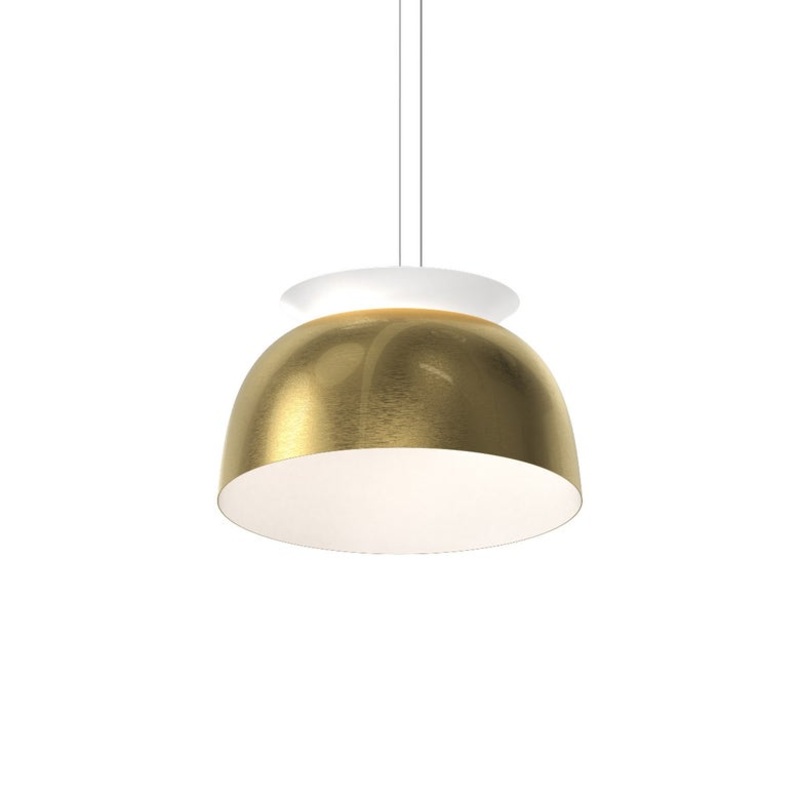 Belle Flare Short LED Bell Pendant Brass Finish