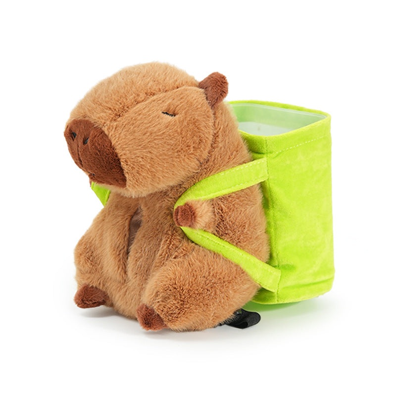 Cute Capybara Tissue Holder for Car – Plush Toy with Storage