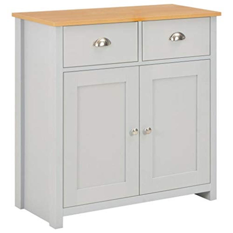 FAMIROSA Credenza Grigia 79x35x81 cm
