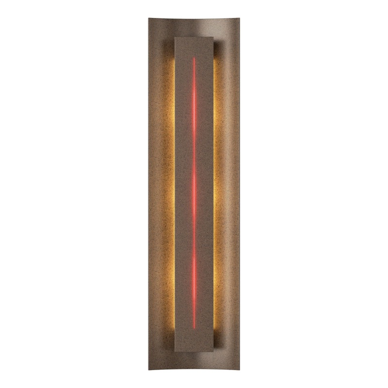 Gallery Sconce Bronze Red Glass (RR)