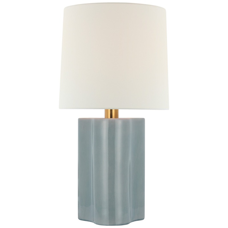 LED Table Lamp from the Lakepoint Collection in Sky Gray Finish by Visual Comfort Signature