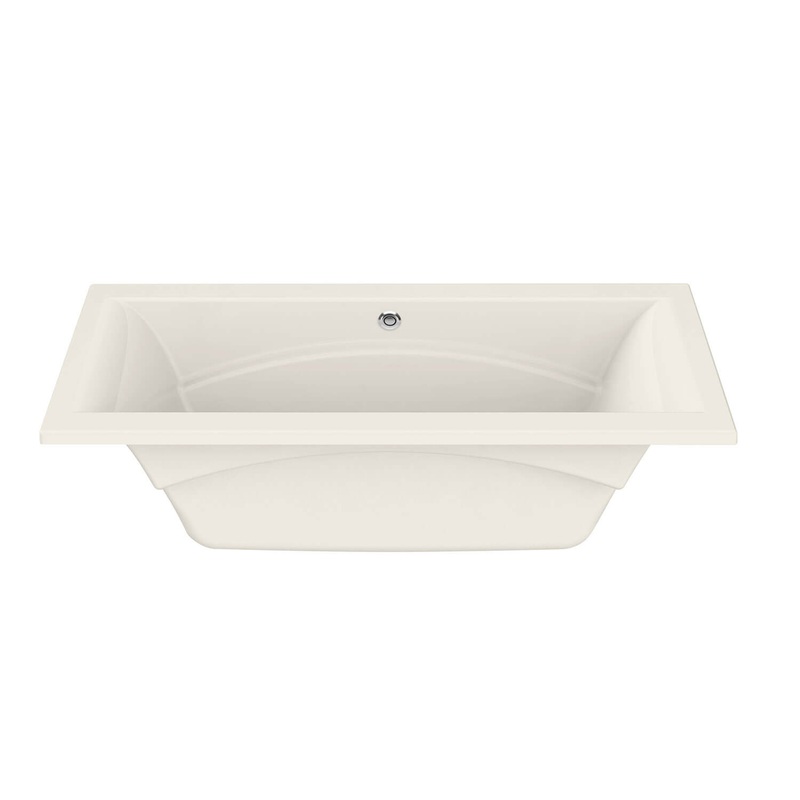 MAAX 101275-054-007 Optik 7242 Acrylic Undermount Center Drain Hydrofeel Bathtub in Biscuit