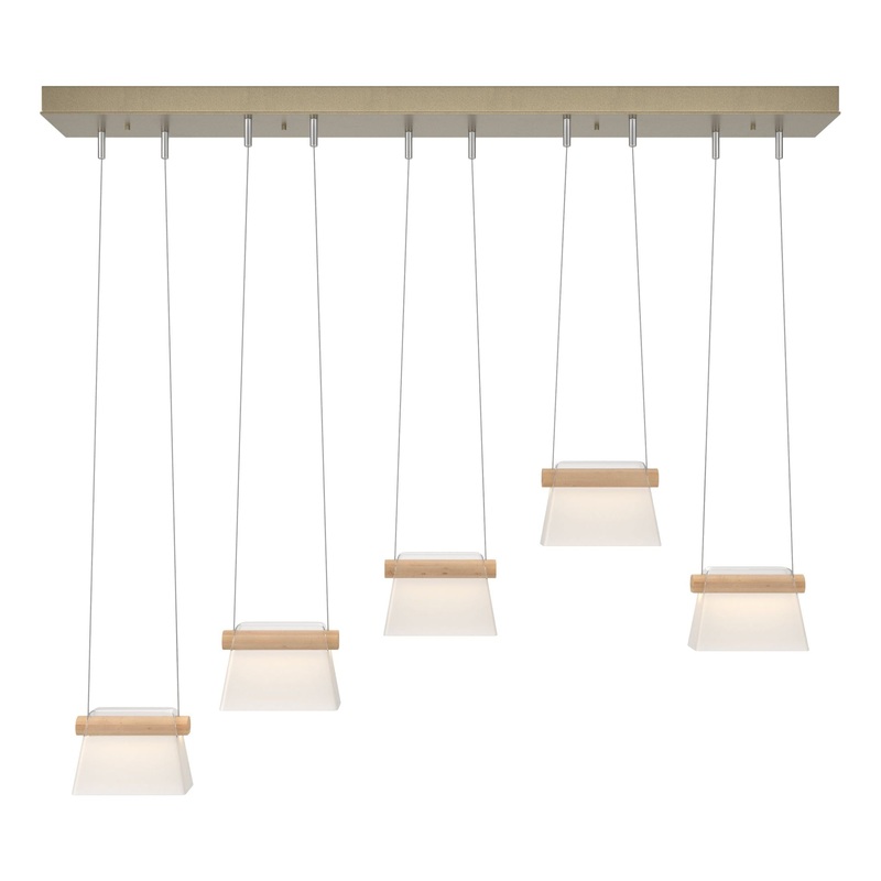 More Cowbell LED Pendant Soft Gold Clear Glass with Frosted Diffuser (YE)