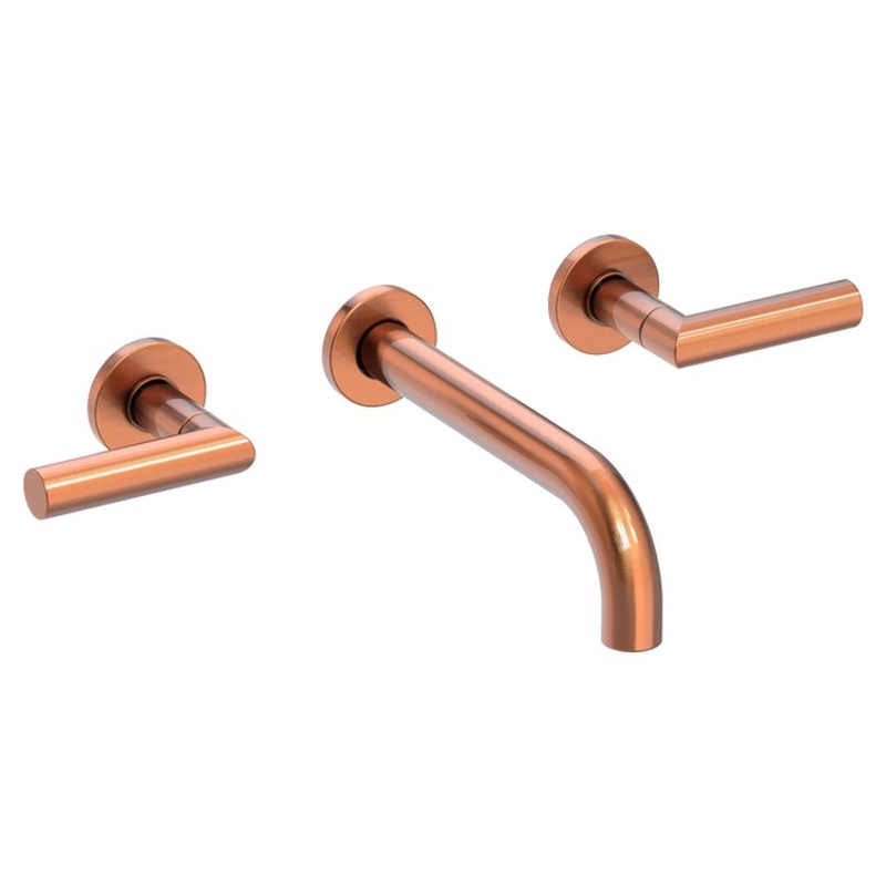 Pavani Two Handle Wall-Mount Bathroom Faucet – Antique Copper