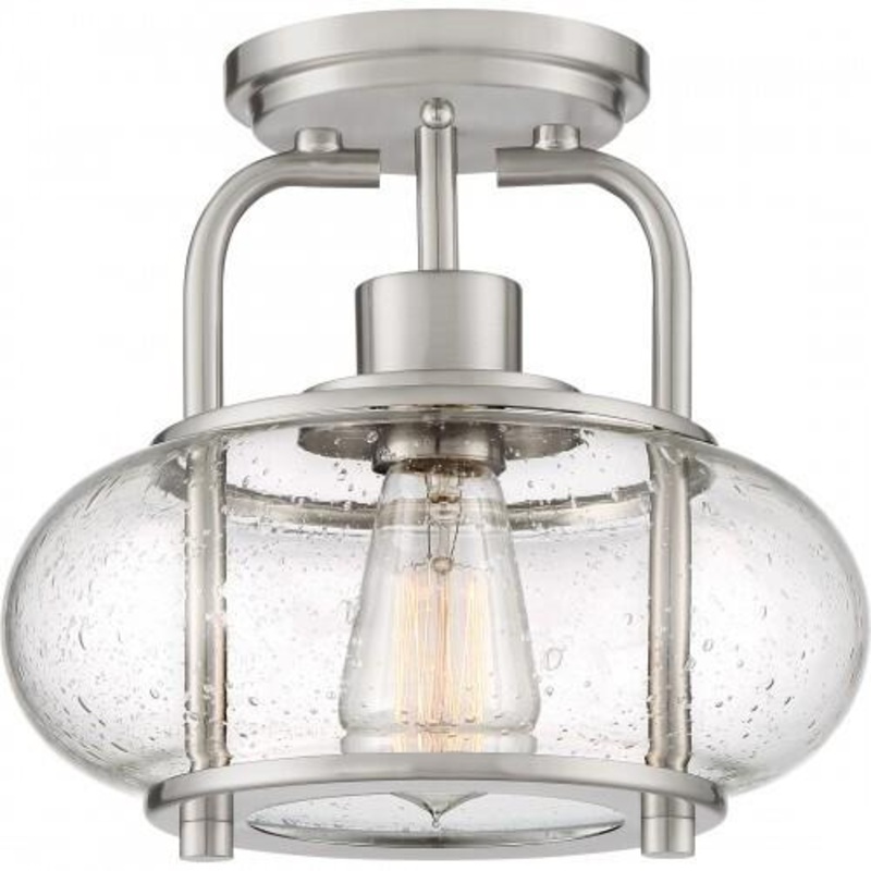Quoizel TRG1710BN Trilogy Semi flush 1 light brsh nikl Semi-Flush Mount