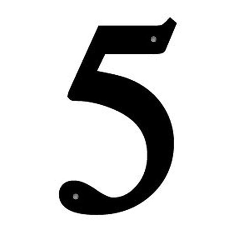 Village Wrought Iron NUM-5-S Number 5 Small
