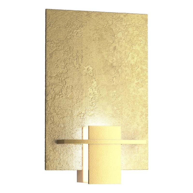 Aperture Sconce Modern Brass White Art Glass (BB)