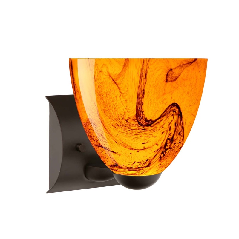 Besa 1WZ-7572HB-BR Sasha One Light Wall Sconce Bronze (Discontinued)