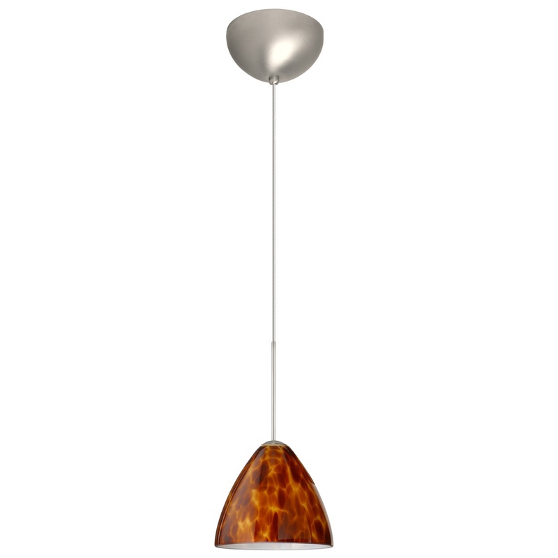 Besa 1XC-177918-LED-SN Mia One Light Pendant Satin Nickel