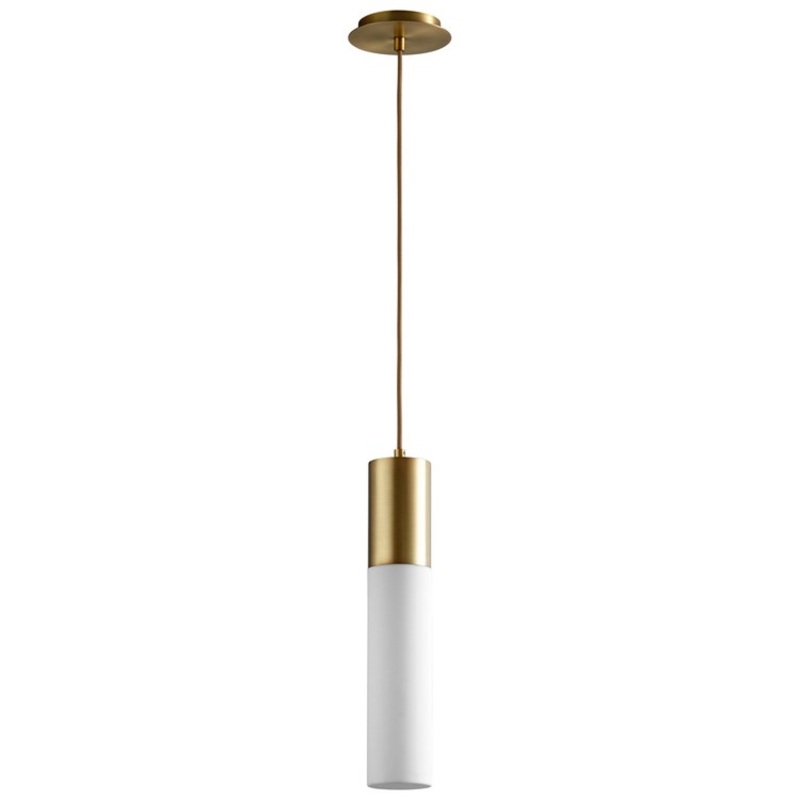 Circulo Single-Light 32″ Pendant – Aged Brass