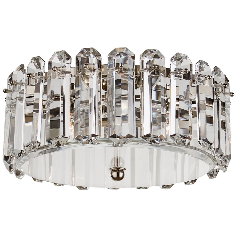 Four Light Flush Mount from the Bonnington Collection in Polished Nickel Finish by Visual Comfort Signature