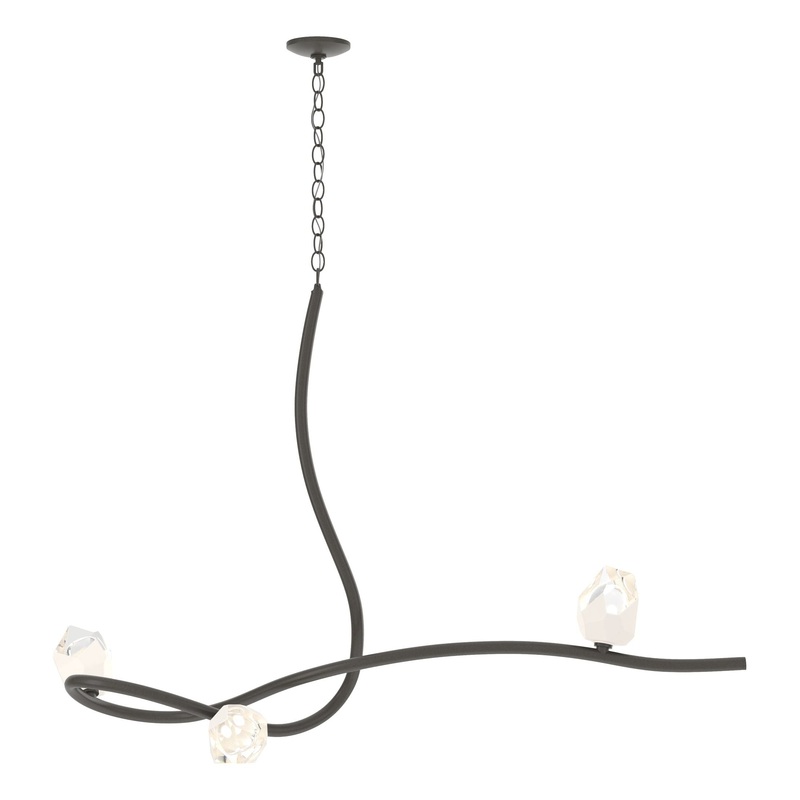 Glacier 3-Light Pendant Dark Smoke White Crystal (WP)