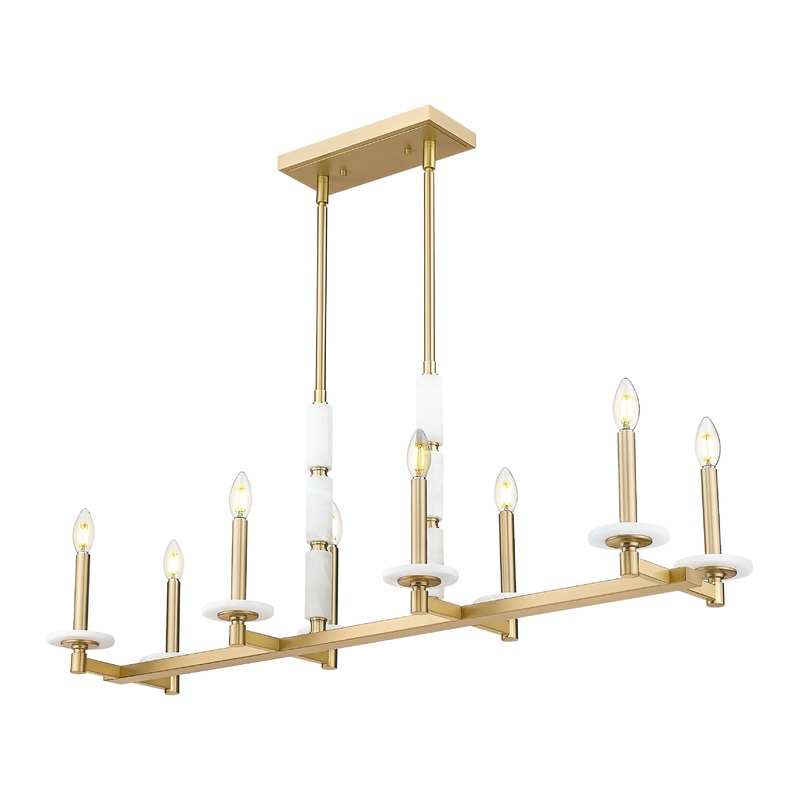 Kaden 8-Light Linear Chandelier Modern Gold