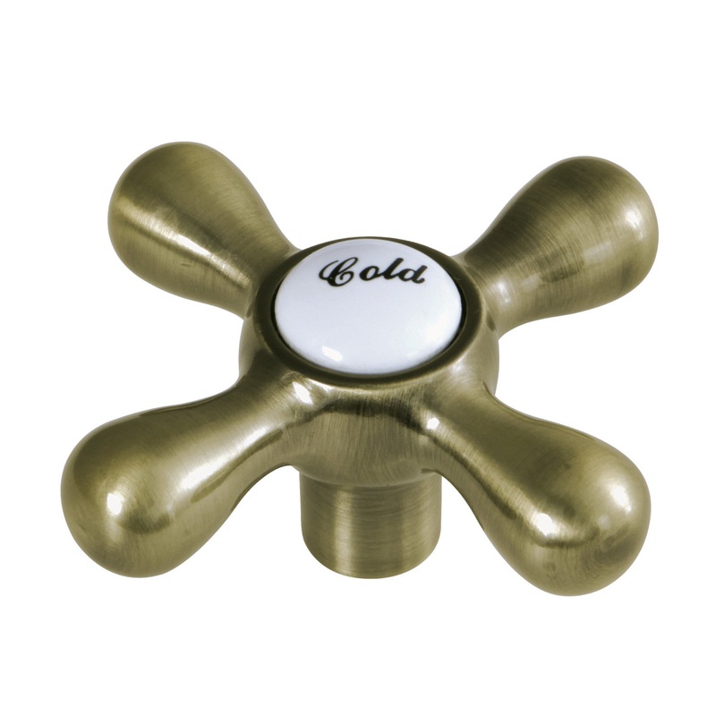 KSH266ABC Cold Metal Cross Handle, Antique Brass