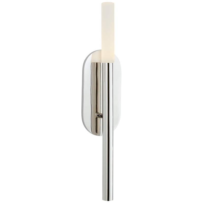 LED Bath Sconce from the Rousseau Collection in Polished Nickel Finish by Visual Comfort Signature