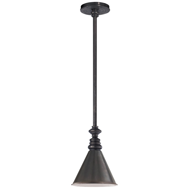 One Light Pendant from the Boston Collection in Bronze Finish by Visual Comfort Signature