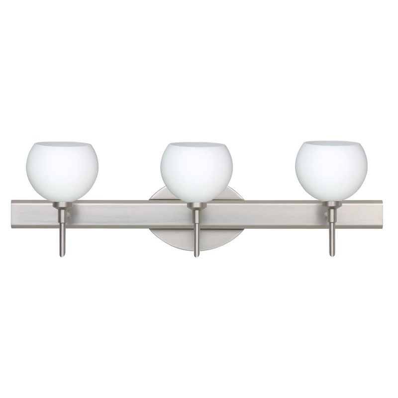 Three Light Wall Sconce from the Palla Collection in Satin Nickel Finish by Besa