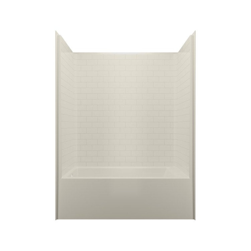 Tub and Shower Module Right Drain Biscuit 52 Gallons 60 x 32 x 80 Inch
