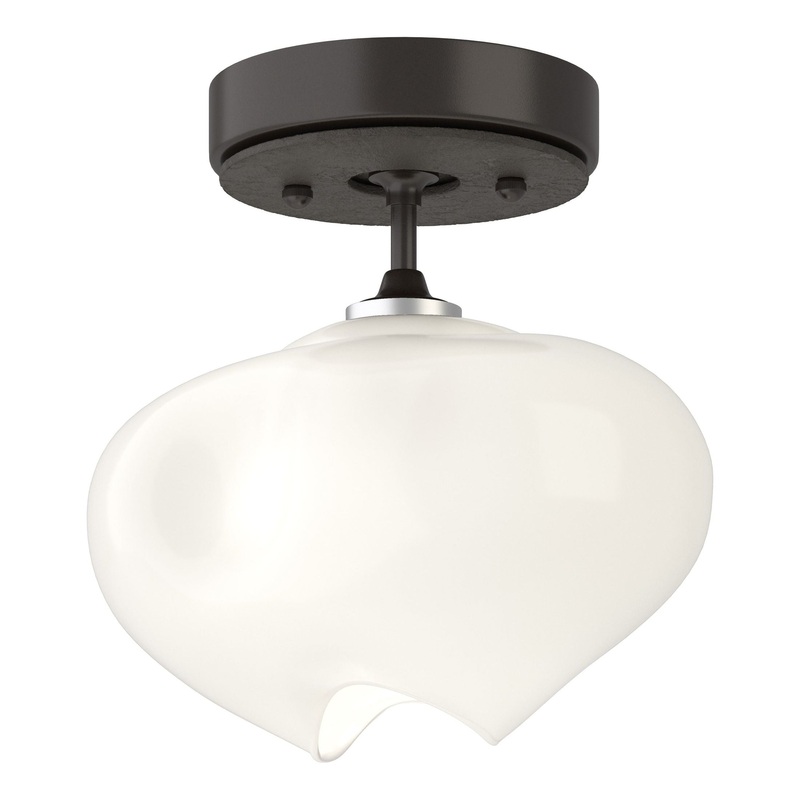 Ume 1-Light Semi-Flush Oil Rubbed Bronze Dark Smoke
