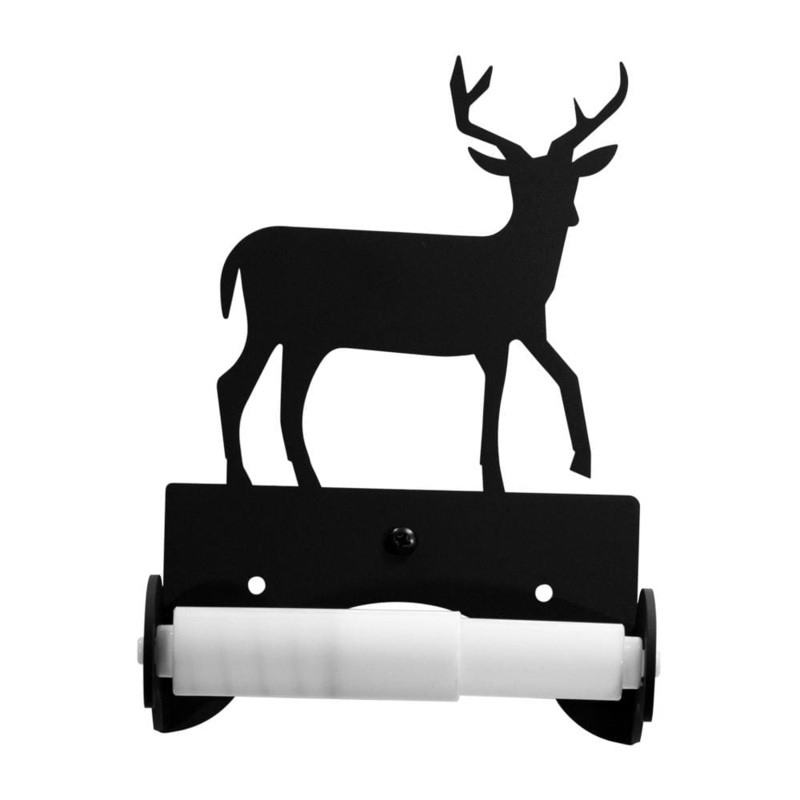 Village Wrought Iron TT-B-3 Deer Toilet Tissue Holder and Roll