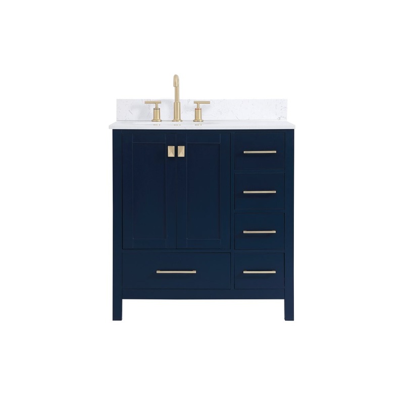 Bathroom Vanity Set from the Irene Collection in Blue Finish by Elegant Lighting
