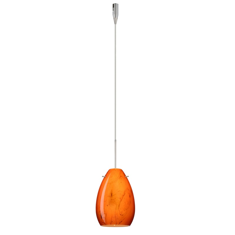 Besa RXP-1713HB-SN Pera One Light Pendant Satin Nickel