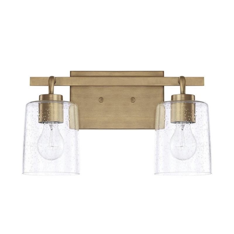Capital Lighting 128521AD-449 Greyson 2 Light Vanity Aged Brass