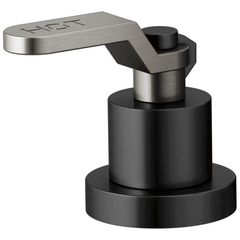 Handle Kit Litze Zinc 2 Industrial Lever Matte Black/Brilliance Luxe Steel ADA for Roman Tub Faucet