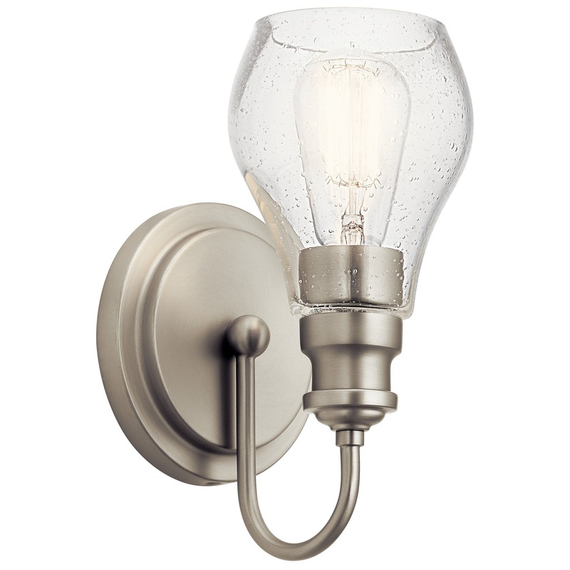 Kichler 45390NI One Light Wall Sconce, Brushed Nickel