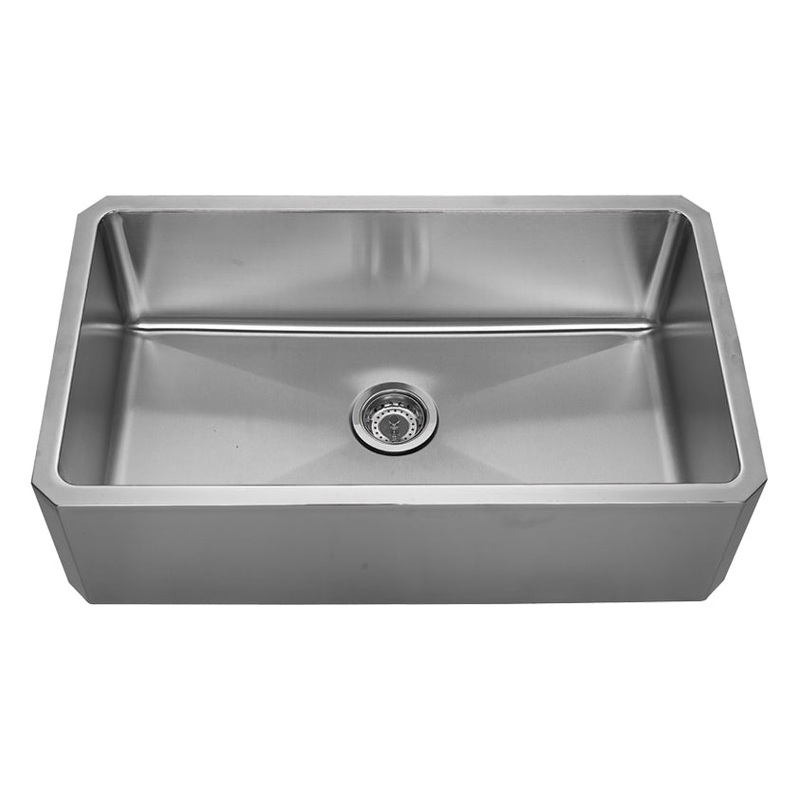 Noah’s Collection Brushed Stainless Steel Single Bowl Front Apron Undermount Sink
