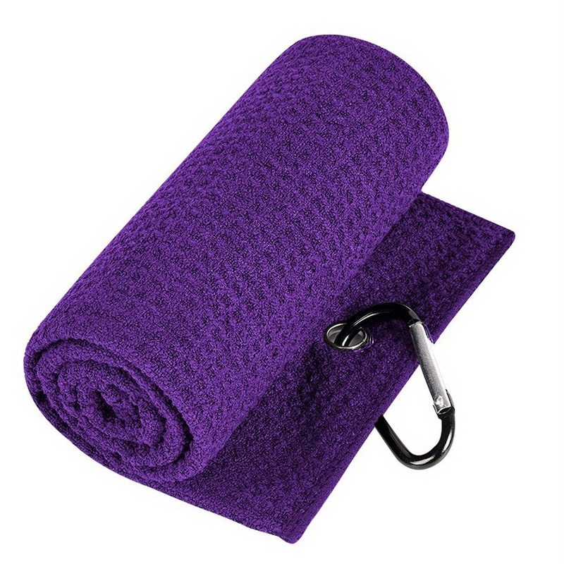 Purple Microfiber Waffle Weave Golf Towel Set – 4 Pack (40x60cm) – Ultra Absorbent & Quick Drying