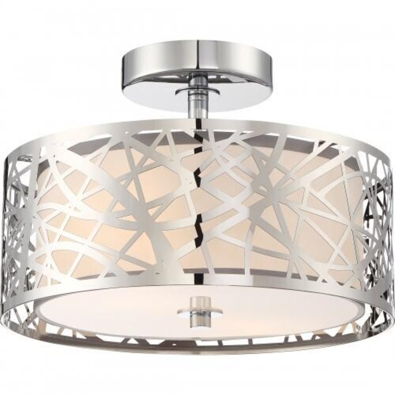 Quoizel PCAE1712C Abode Semi flush plsh chrm 12″d Semi-Flush Mount