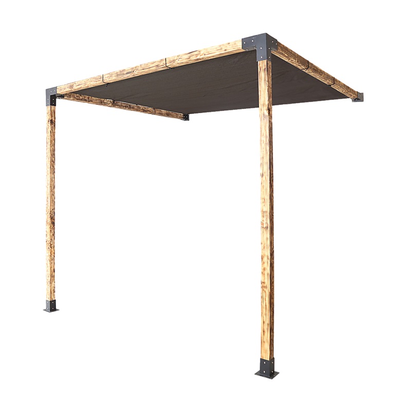 Roof Pergola Gazebo Shed Matte Black Steel Brackets and Black Screen DIY Kits
