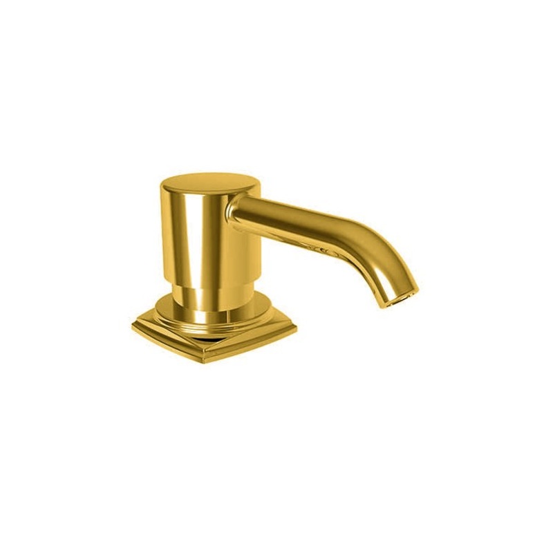 Soap Dispenser Zemora Satin Gold PVD Deck Mount Brass Pump