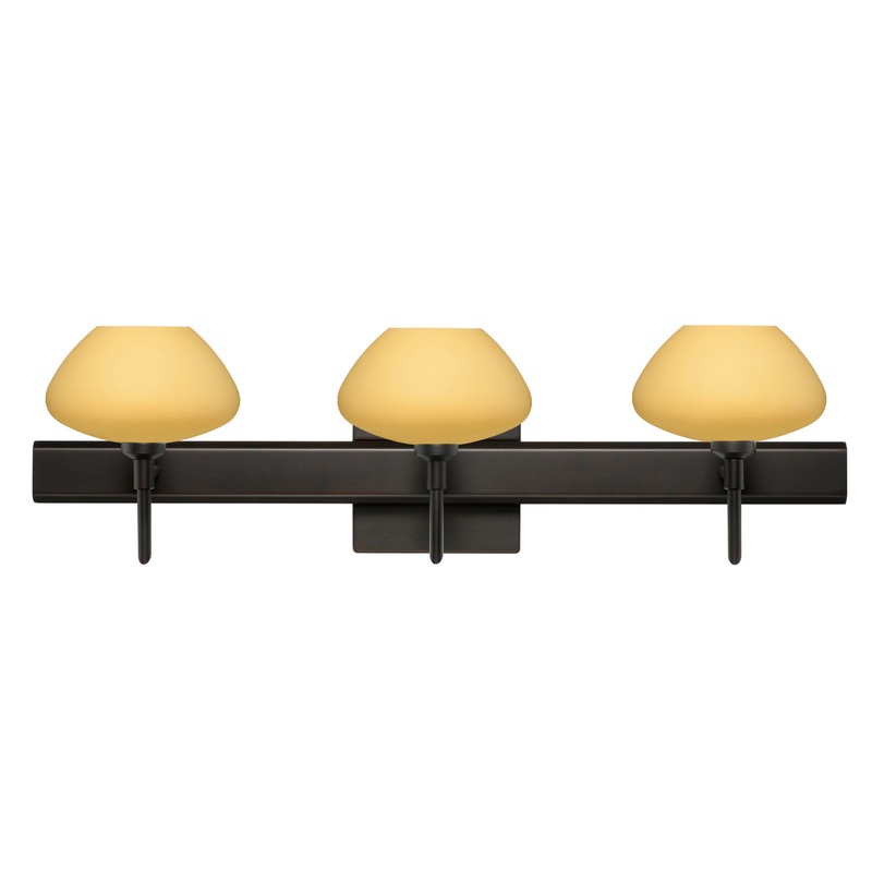Three Light Wall Sconce from the Peri Collection in Bronze Finish by Besa