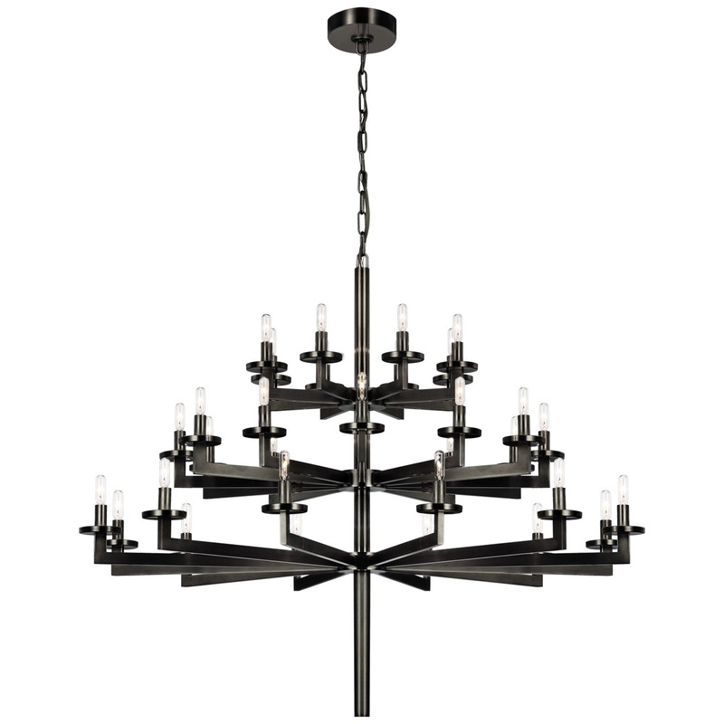 32 Light Chandelier from the Liaison Collection in Bronze Finish by Visual Comfort Signature