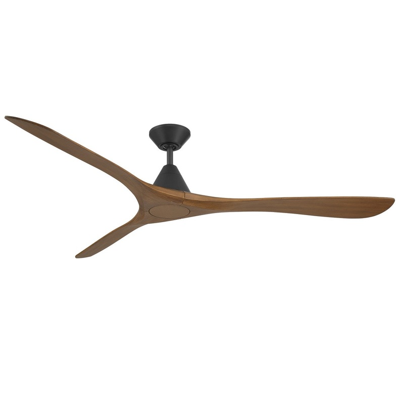 72″Ceiling Fan from the Carve Collection in Matte Black/Distressed Koa Finish by Modern Forms Fans