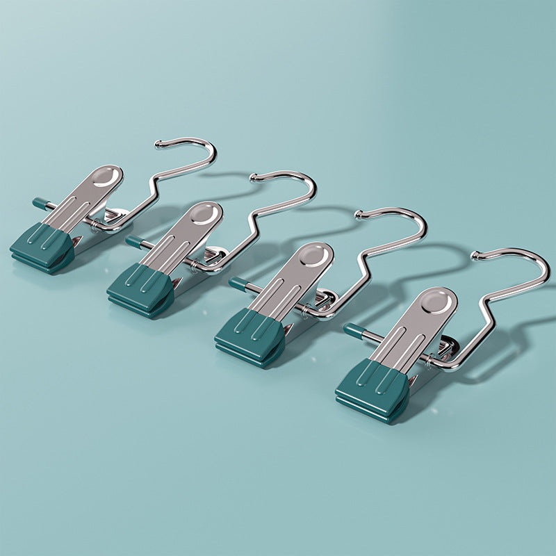 Dark green Stainless Steel Hanging Clips (35 PCS) – Strong Grip for Pants, Hats, Socks, Laundry