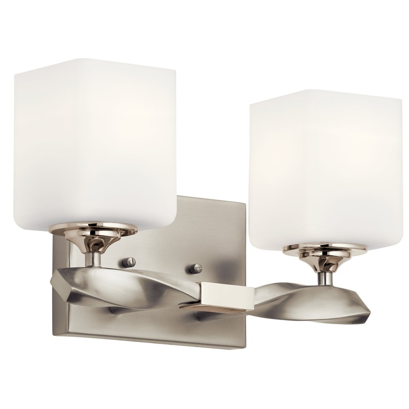 Kichler 55001NI Two Light Bath, Brushed Nickel