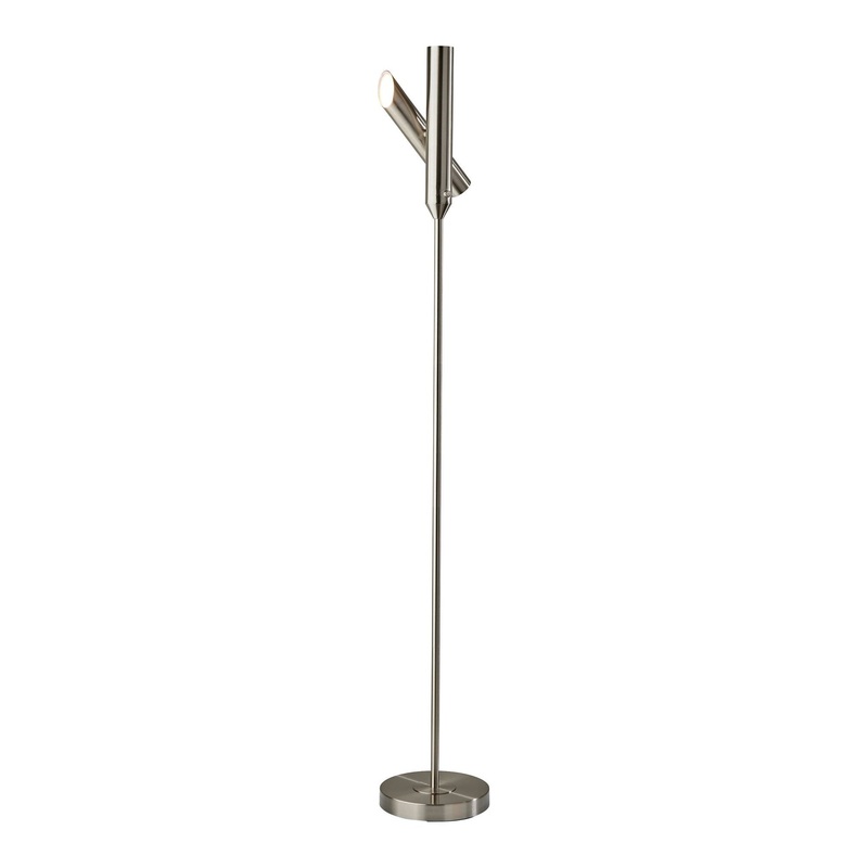 Vega LED Torchiere Brushed Steel