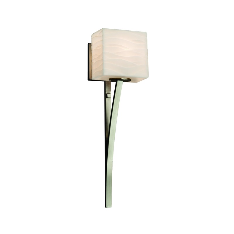 Wall Sconce from the Porcelina Collection in Brushed Nickel Finish by Justice Designs